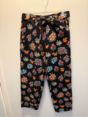 Princess Highway Black Floral & Squirrel Pants